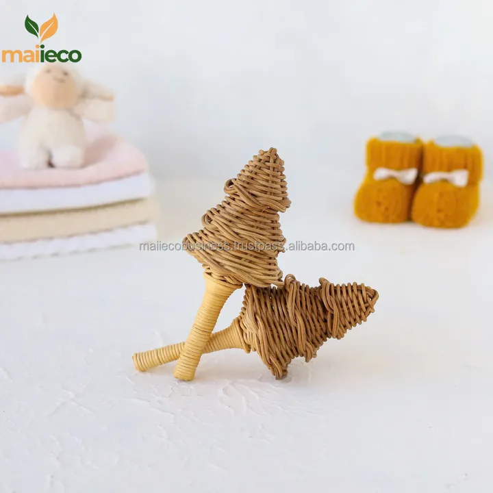 Handmade Natural Woven-خشخيشة مصنوعة يدويًا