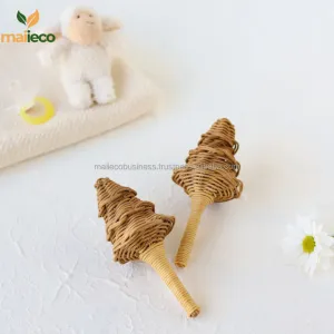 Handmade Natural Woven-خشخيشة مصنوعة يدويًا