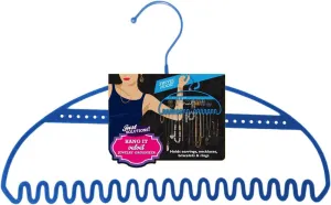 Hang It Jewelry Organizer - Stores Earrings, Bracelets, Rings and Necklaces | Perfect Solution to Messy & Tangled Jewelry Boxes | Extremely Durable - 3MM Steel | Blue Velvet