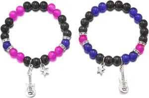Harlermoon Friendship Bracelets for Women Men, Distance Bracelet Cosplay Costume Accessories Couple Relationship Bracelet Pinky Promise Distance Matching Bracelet for 2 Christmas Bracelets Jewelry Gifts for BFF