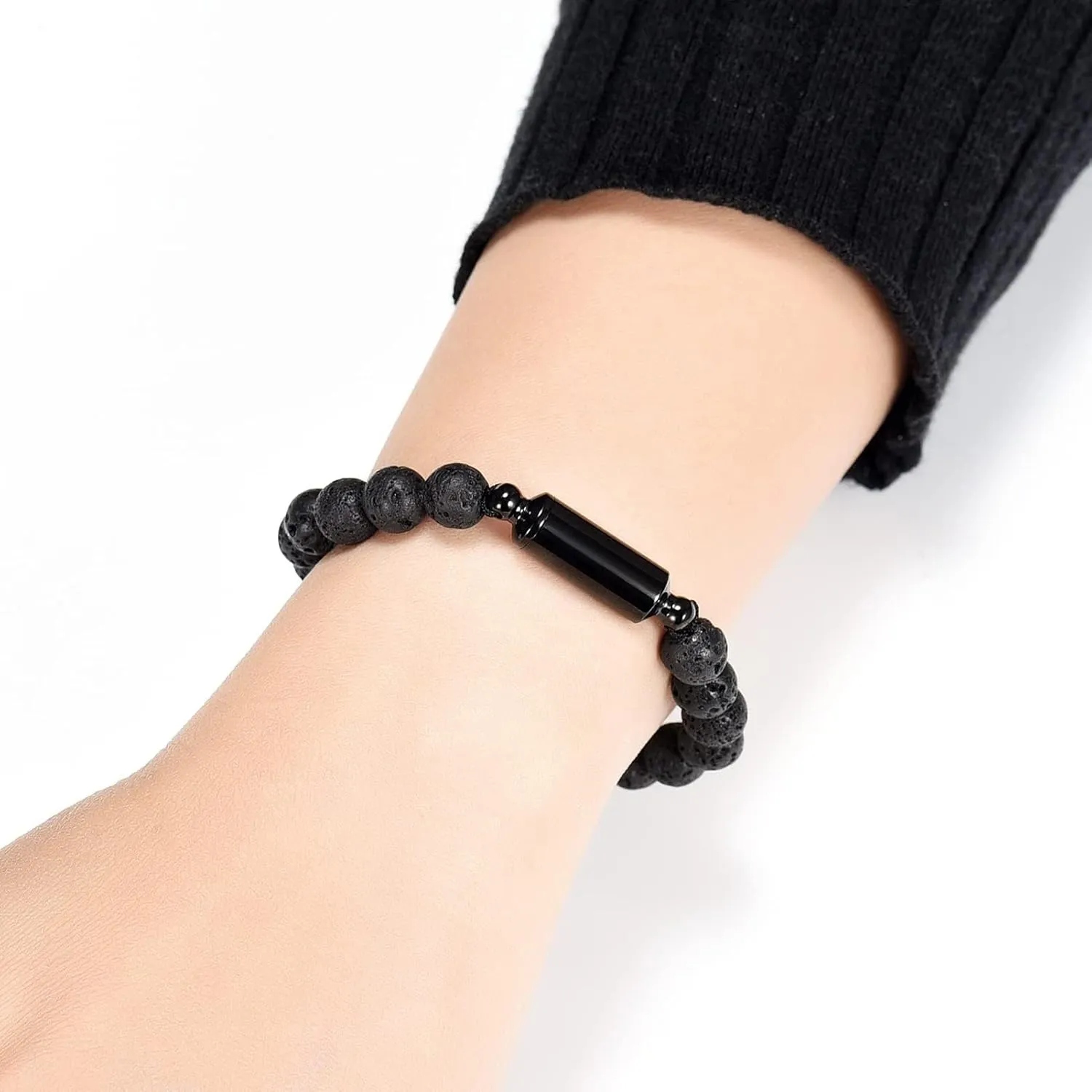 Hearbeingt Cremation Urn Bracelet for Ashes Adjustable Rope Cylinder Urn Bracelet Bangle for Ashes for Men Women Stainless Steel Memorial Keepsake Bracelet Jewelry