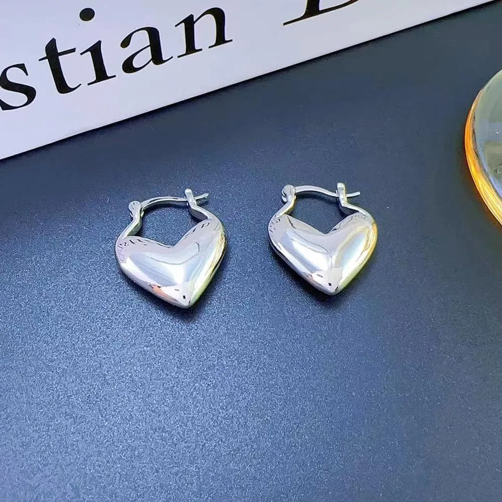 Heart Gold Earrings Hoops Small Gold Hoop Earrings for Women Hypoallergenic Earring Jewelry for Gifts