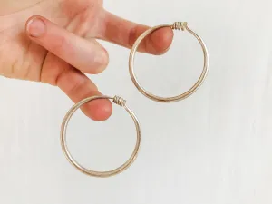 Hmong Tribal Hoop Earrings.Northern Vietnam. Gauged Earrings.