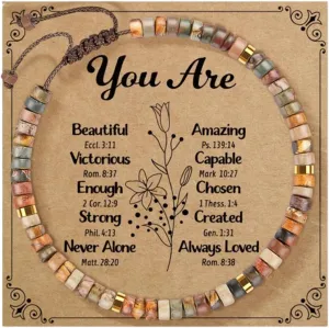 Inspirational Bracelet Gifts for Women Natural Stone Healing Bracelets Strength Motivational Bracelets Life Is Tough but so Are You Bracelet Get Well Soon Motivational Gifts for Women