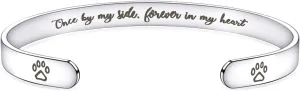 Inspirational Bracelets for Women Girls Stainless Steel Cuff Bracelet - Engraved Personalized Mantra Cuff Bangle C2281