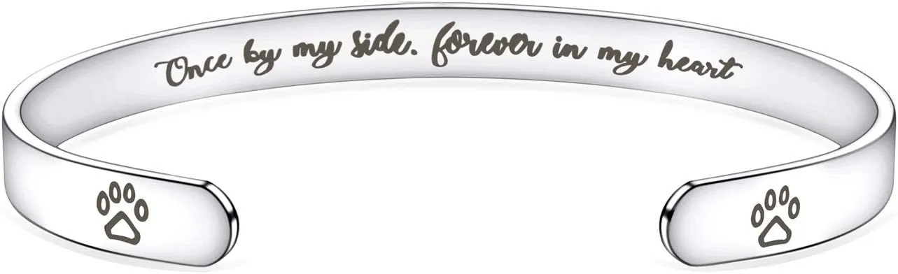 Inspirational Bracelets for Women Girls Stainless Steel Cuff Bracelet - Engraved Personalized Mantra Cuff Bangle C2281
