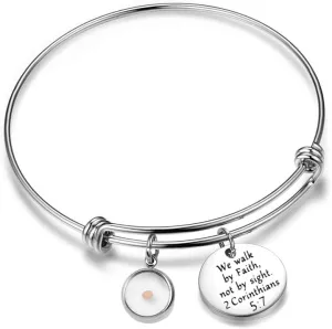 Inspirational Faith Gift Mustard Seed Jewelry Christian Gifts Faith Bracelets for Women Teen-Girls