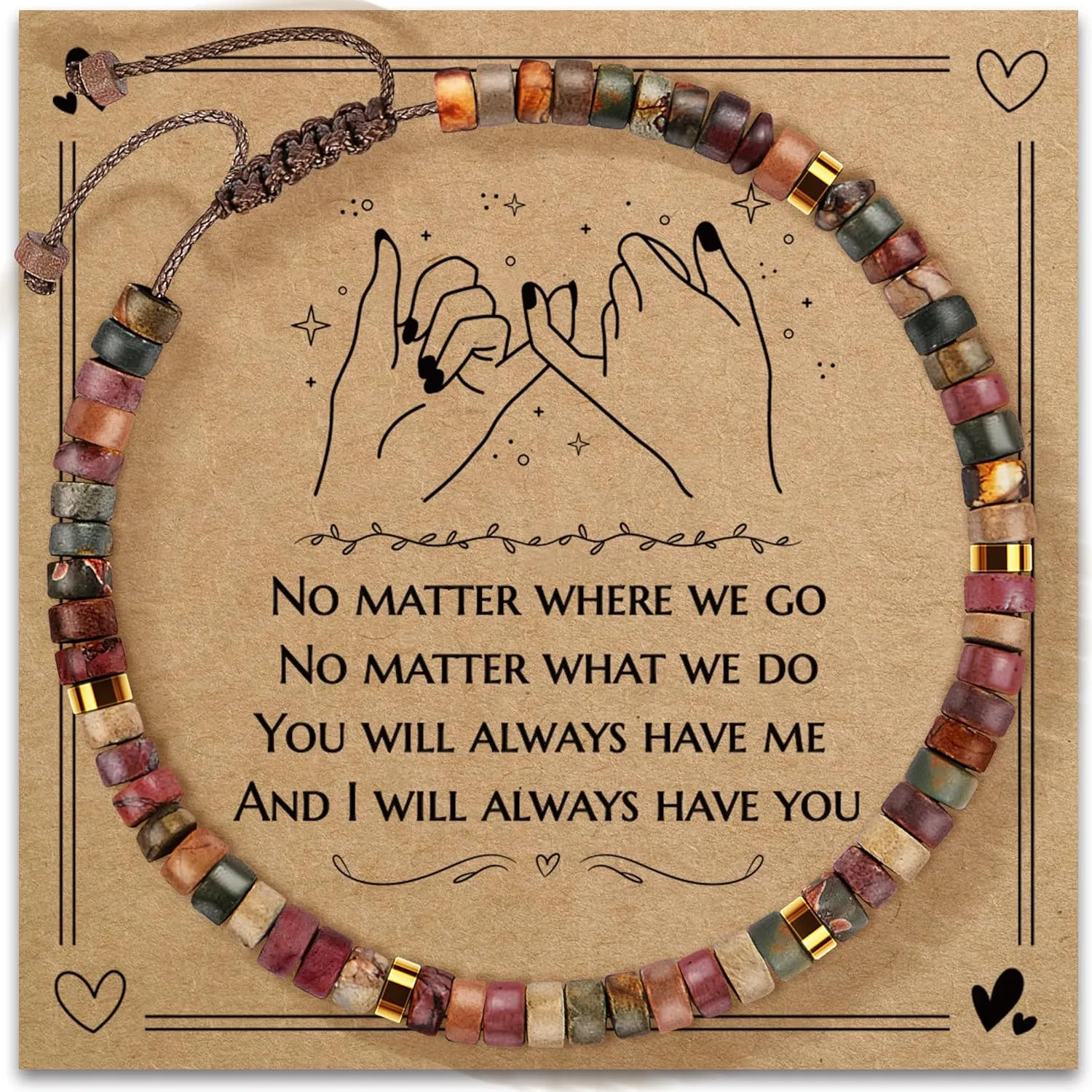 Inspirational Gifts Bracelets for Women Healing Natural Stone Bracelets - Get Well Soon Gifts for Women Best Friends Sister Girls - Life is Tough But So are You Bracelet