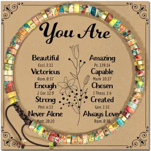 Inspirational Gifts Bracelets for Women Healing Natural Stone Bracelets - Get Well Soon Gifts for Women Best Friends Sister Girls - Life is Tough But So are You Bracelet