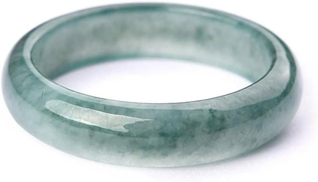 Jade Ring Sky blue Good Luck Girl Jewelry Gift (with Certificate And Gift Box)