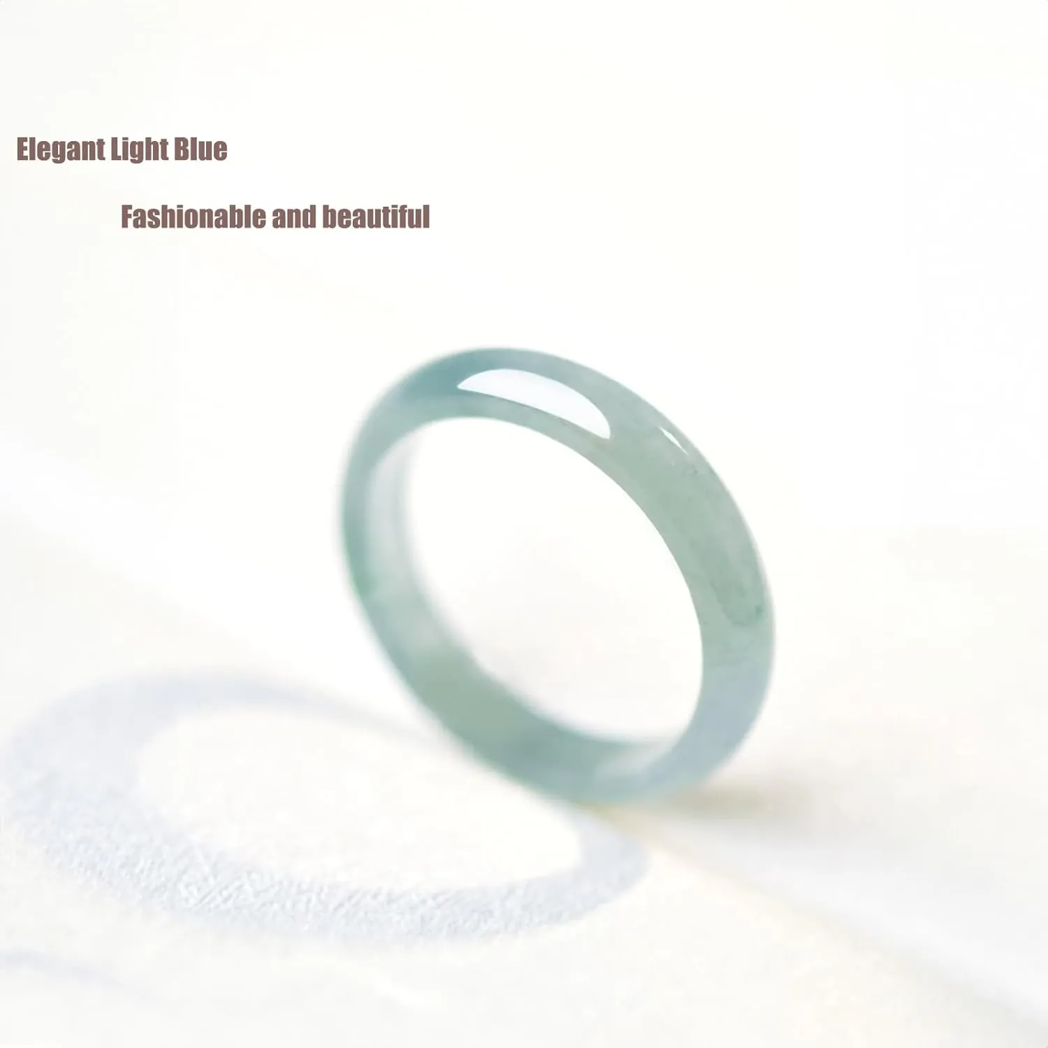 Jade Ring Sky blue Good Luck Girl Jewelry Gift (with Certificate And Gift Box)