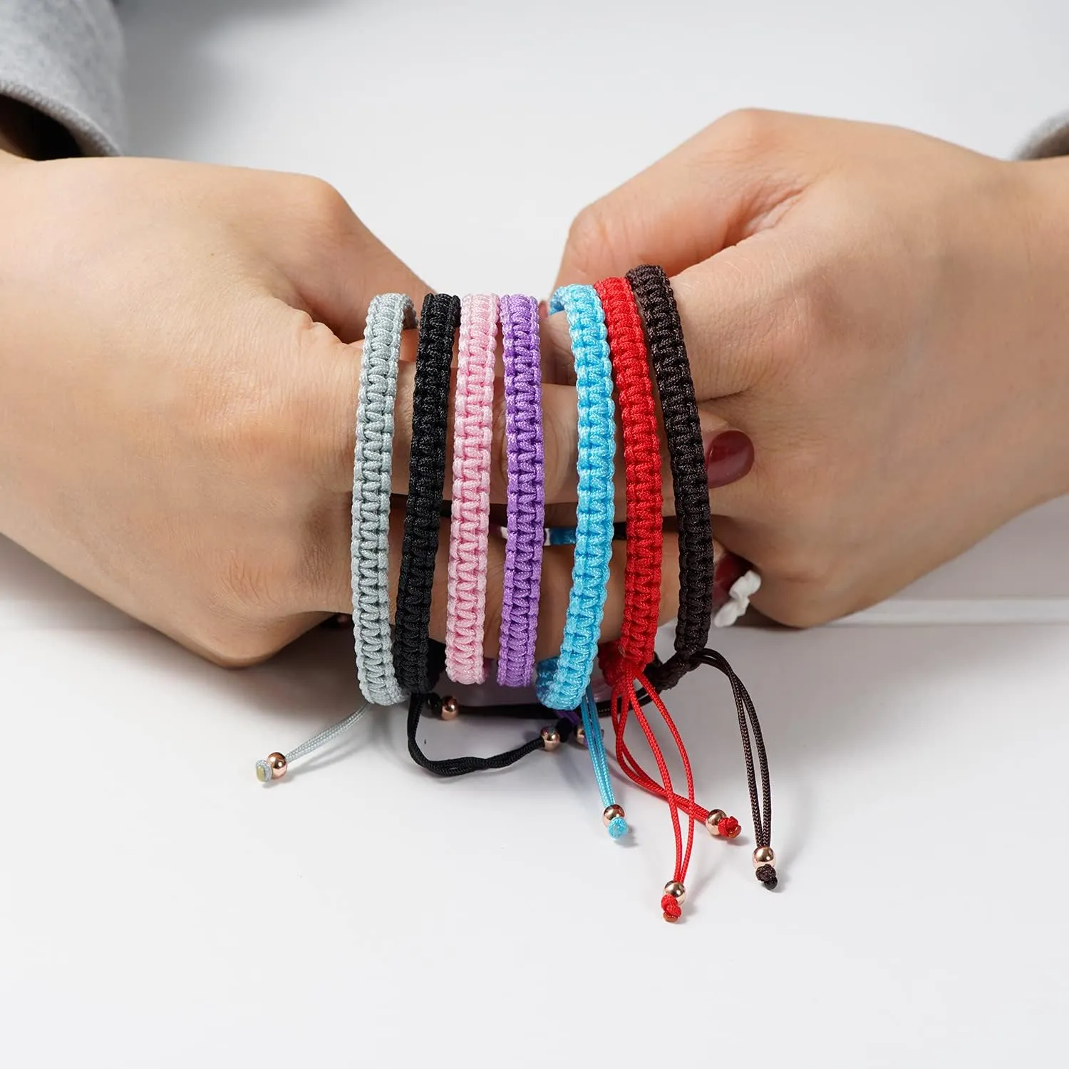 JENDEAR SHINE Braided Rope Bracelet Ladies Men, Birthday Friendship Couple Gifts Handmade Jewelry