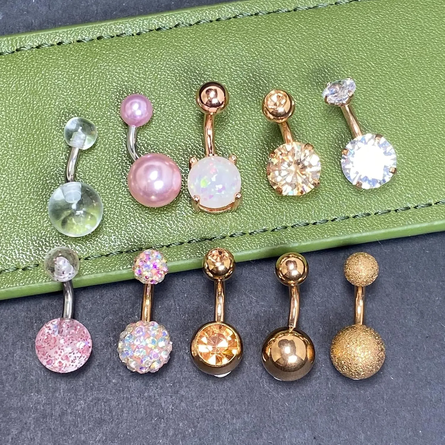 JFORYOU 1/4 Inch Short Belly Button Rings 14G 6mm Stainless Steel Short Belly Navel Button Rings for Women Men