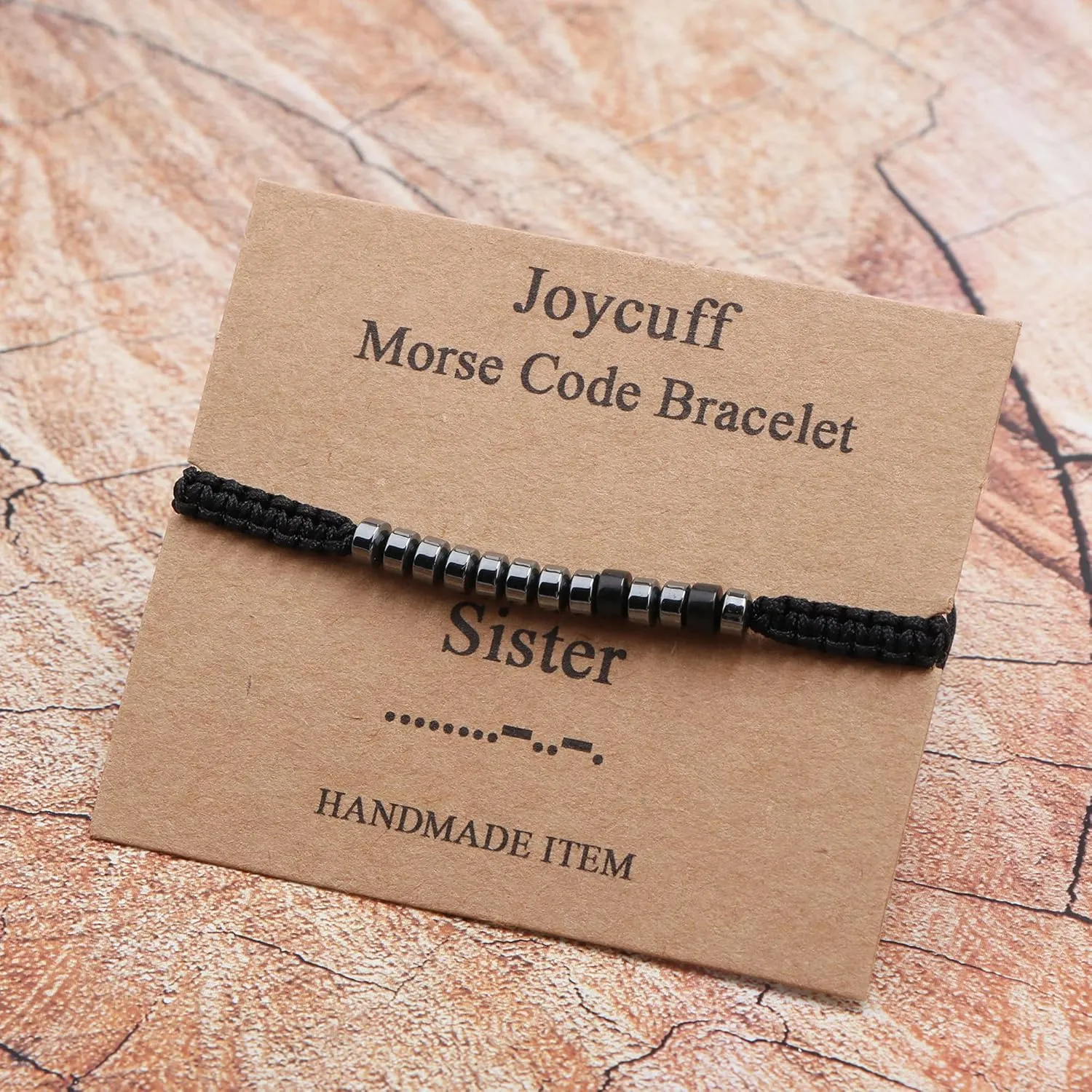 JoycuFF Morse Code Bracelets for Women Men Gifts for Her Him Mom Dad Daughter Sister Best Friend Funny Inspirational Bracelets for Women Jewelry Adjustable Silk Beaded Wrap Bracelet