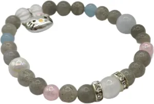 Kawaii Bracelets Crystal Beads Bracelet Cute Cartoon Elastic Beaded Pearl Bracelets Jewelry Bracelet Gift for Fashion Anime Cartoon Accessories for Ladies Women Bff Friendship Wife Birthday Gift