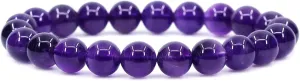 Keleny Gem Semi Precious Gemstones 8mm Round Beads Crystal Stretch Bracelets 7 Inch Unisex