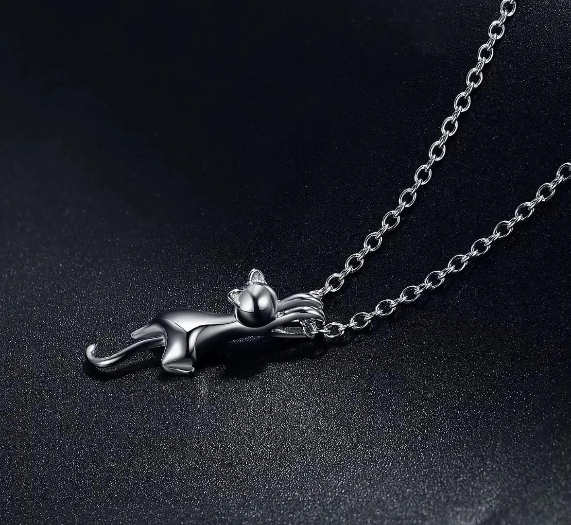 Kitty Cat Necklace for Women | Heart Initial Letter Necklace | Stainless Steel Pendant Jewelry Gifts for Pet Cat Lover Daughter Girls