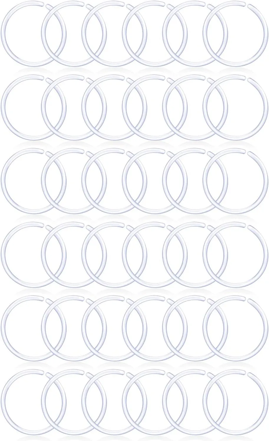 Kridzisw 22G Clear Plastic Nose Rings Hoop Piercing Retainer for Surgery Acrylic Flexible Hypoallergenic Tragus Cartilage Helix Daith Rook Earrings Hoops for Work Sport Women Men 8mm 5/16 inch