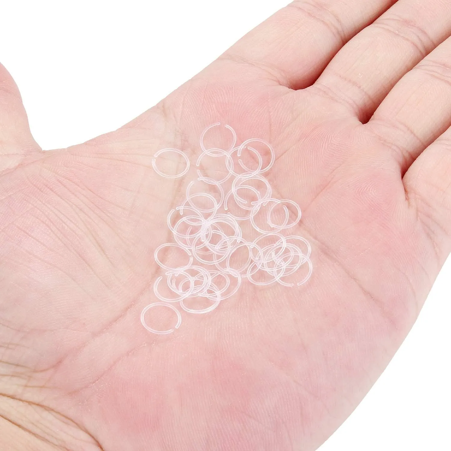 Kridzisw 22G Clear Plastic Nose Rings Hoop Piercing Retainer for Surgery Acrylic Flexible Hypoallergenic Tragus Cartilage Helix Daith Rook Earrings Hoops for Work Sport Women Men 8mm 5/16 inch
