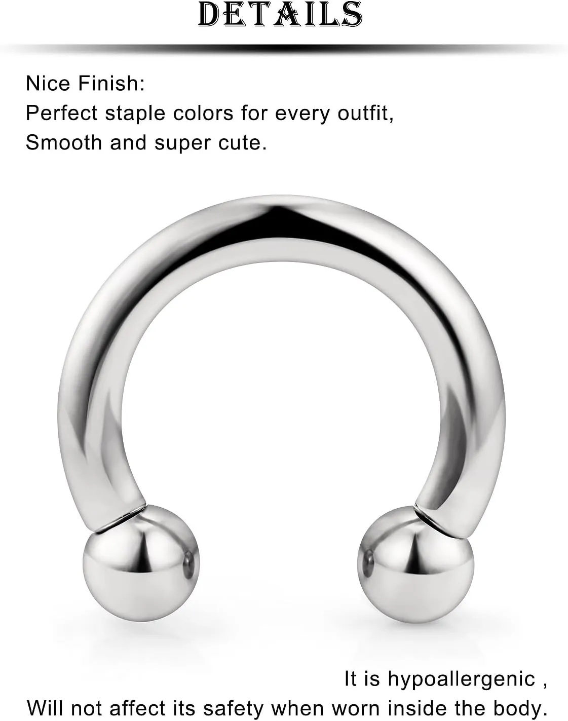 Kridzisw 8G 6G 4G 2G Titanium Septum Ring Gauges Earring Stretching kit Hypoallergenic Lobe Hoop Earring Medical Implant Grade Large Septum Nose Ring Piercing Jewelry for Women Men