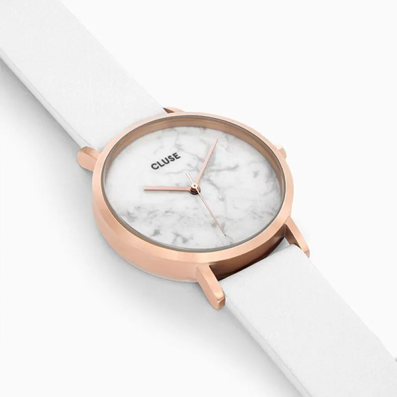 La Roche Rose Gold White Marble/White