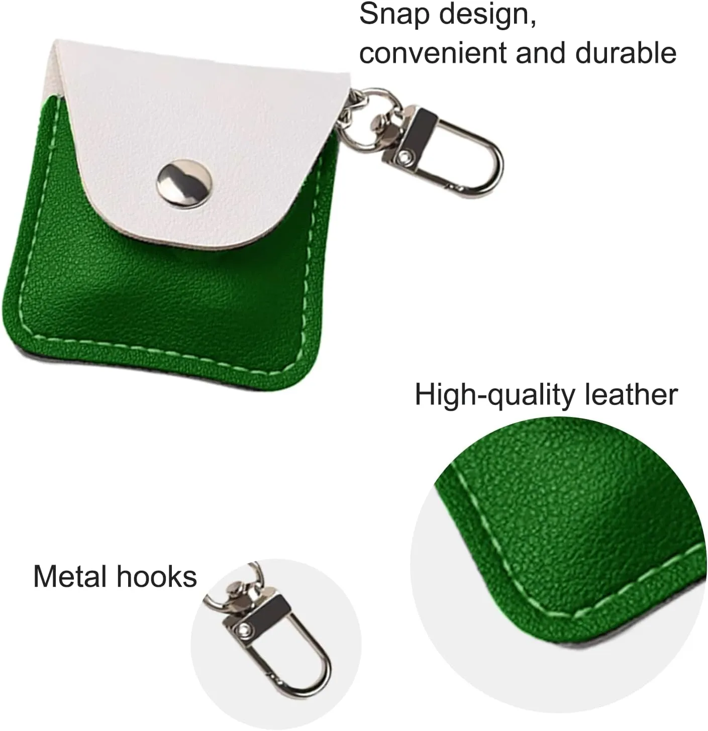 Leather Ring Holder Keychain for Gym, Portable Jewelry Travel Ring Keeper Case for Wedding ring and Necklaces