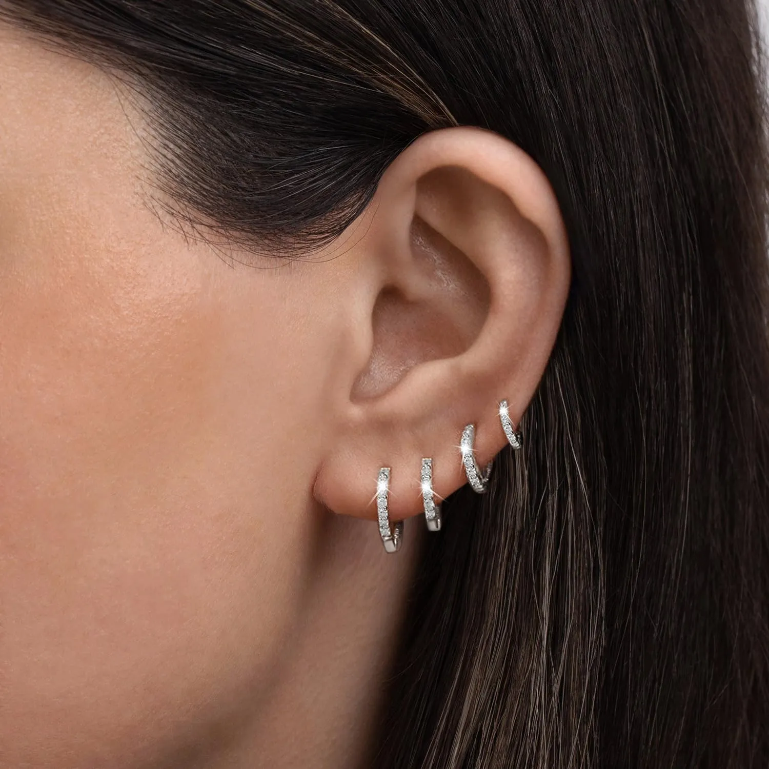 LEXODY Silver Hoop Earrings Set for Women, Lightweight Small Sterling Silver/Gold Hoop Huggie Earrings Multiple Piercing Hypoallergenic Cartilage Earrings for Women Trendy Jewelry Gifts
