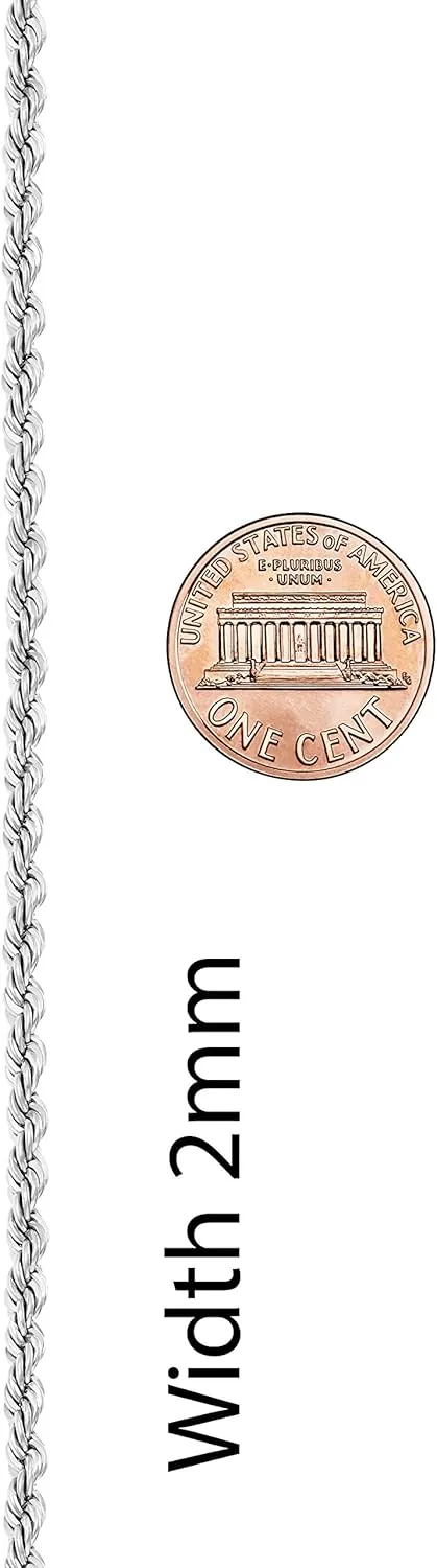 LIFETIME JEWELRY Womens 2mm Rope Chain Bracelet 24k Real Gold Plated