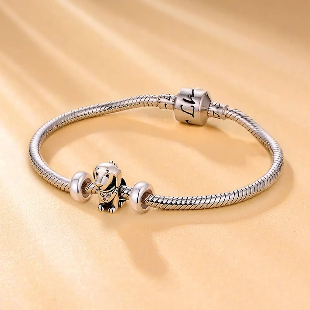 Lovans 925 Sterling Silver Spacer Beads for European Charms Bracelet Charms fit DIY Snake Charm Bracelet Charm Spacer Stopper for Women with Gift Bag