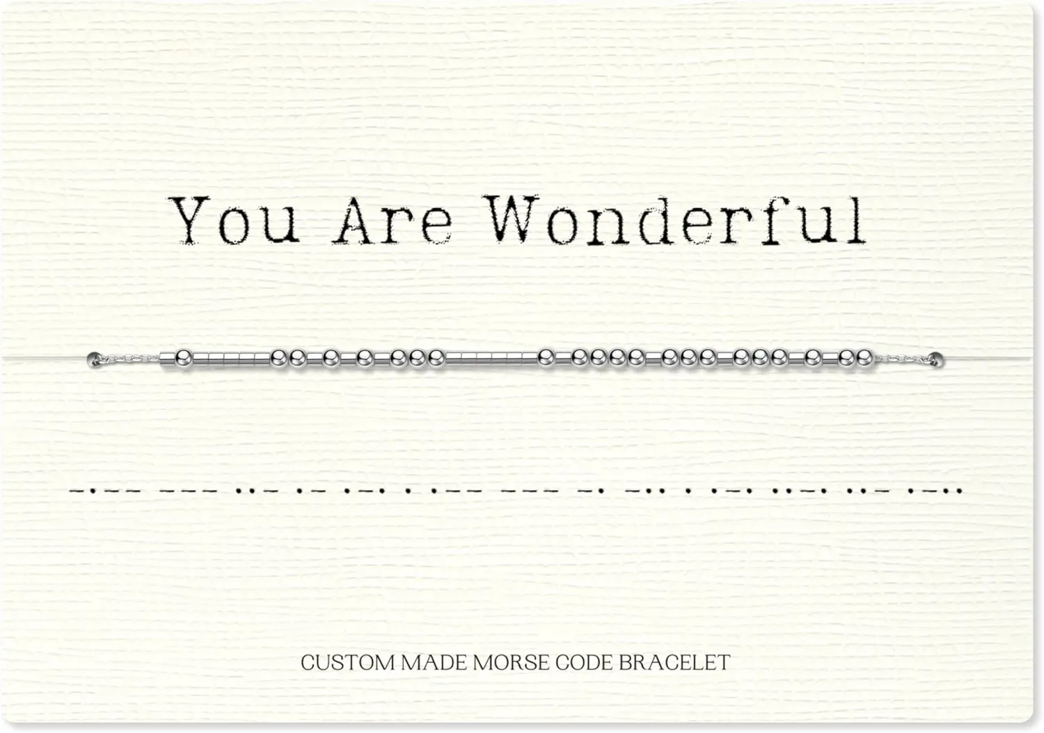 Loved Creations Morse Code Bracelets, Strength Inspirational Morris Code Bracelet for Women, 925 Sterling Silver Blessed Jewelry Gifts for Women Men
