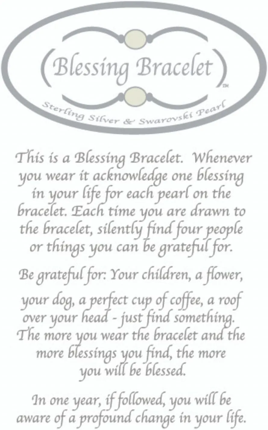Made As Intended Blessing Bracelet, 12mm White Simulated Crystal Pearls