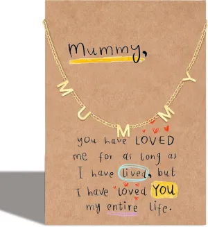 Mama Necklaces Gift for Mother Mom Mothers Day Gold Pendant Necklace New Mom Mother-in-Law Mother's day Birthday Christmas Gifts Mom Jewelry