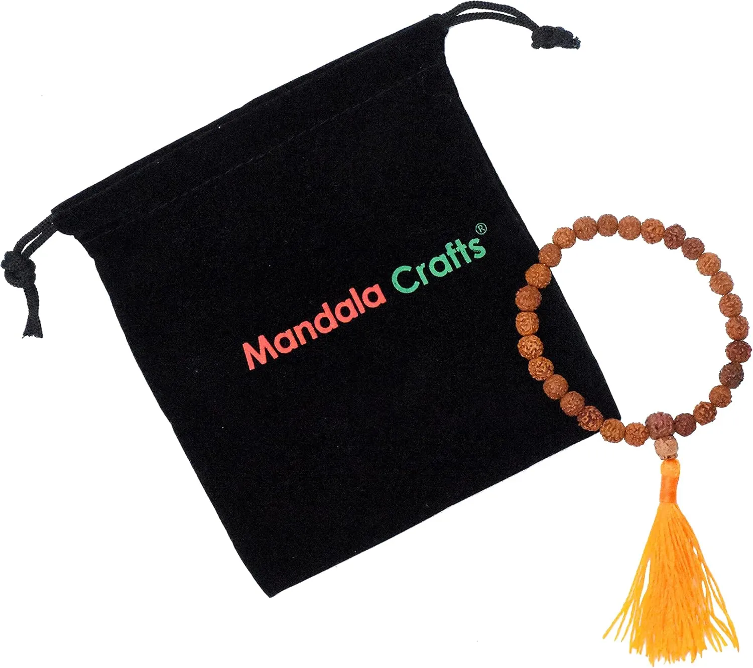 Mandala Crafts Rudraksha Bracelet for Women Men - Rudraksha Mala Bracelet - Rudraksha Beads Bracelet Tibet Beads Rudraksha Wrist Mala