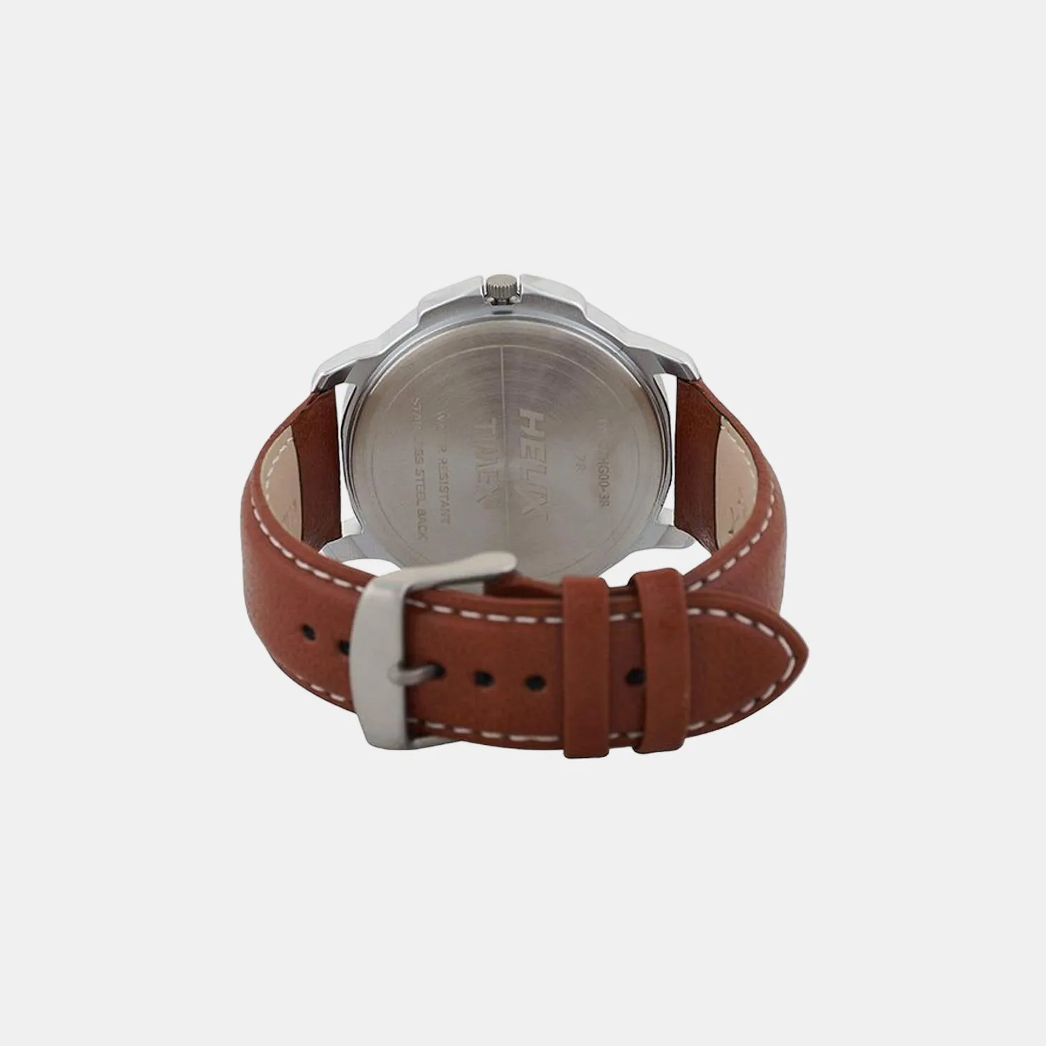 Men's Silver Analog Leather Watch TW027HG00