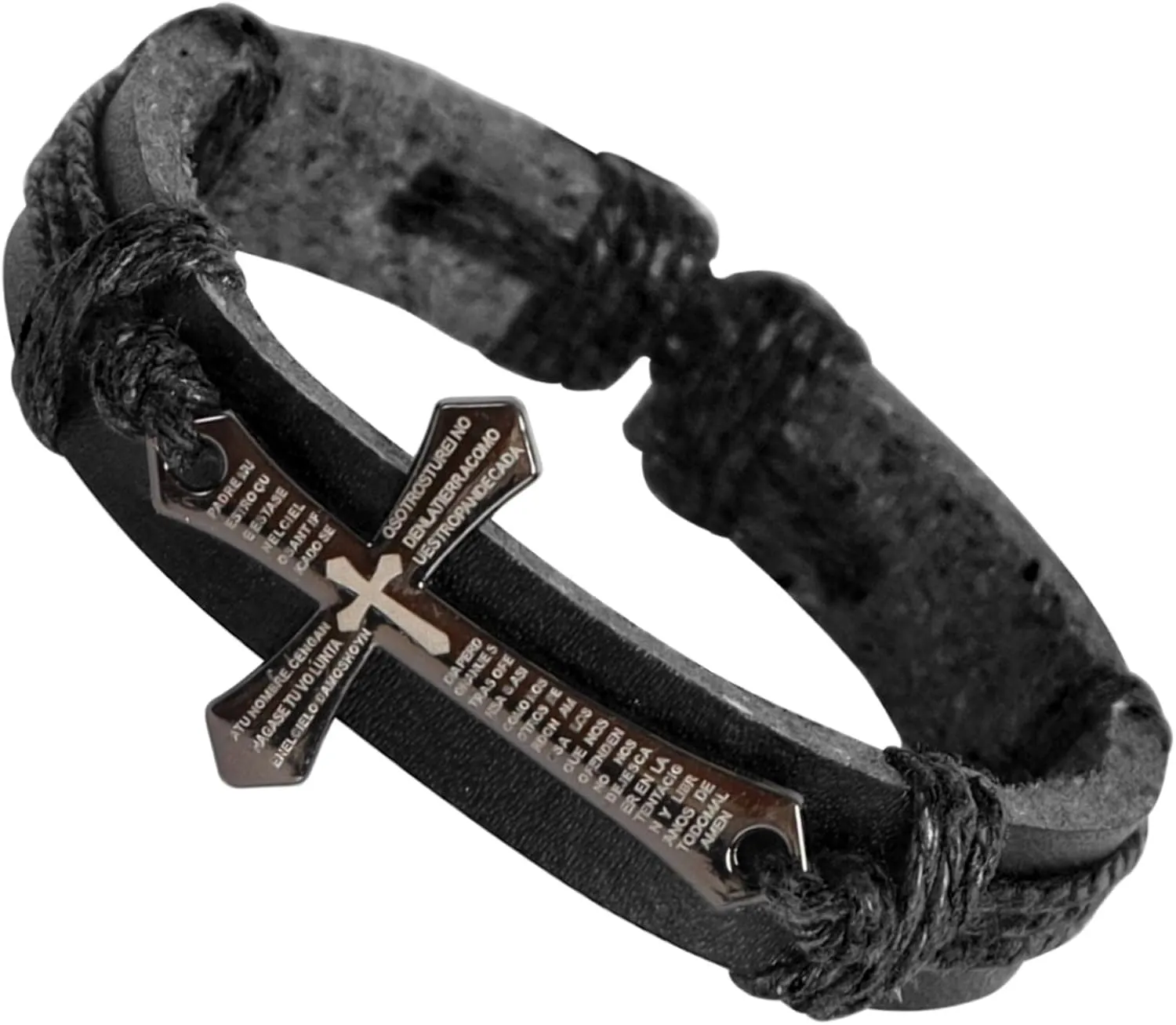MILAKOO 4Pcs Punk Gothic Braided Leather Bracelet for Women Men with Stone Beads Stretch Wristband Adjustbale