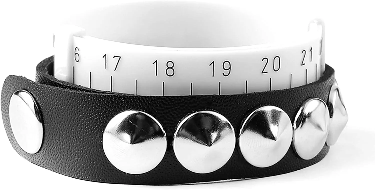 MILAKOO Punk Mens PU Leather Bracelet Wide Snap Button Wrap Bracelets Wristband for Women