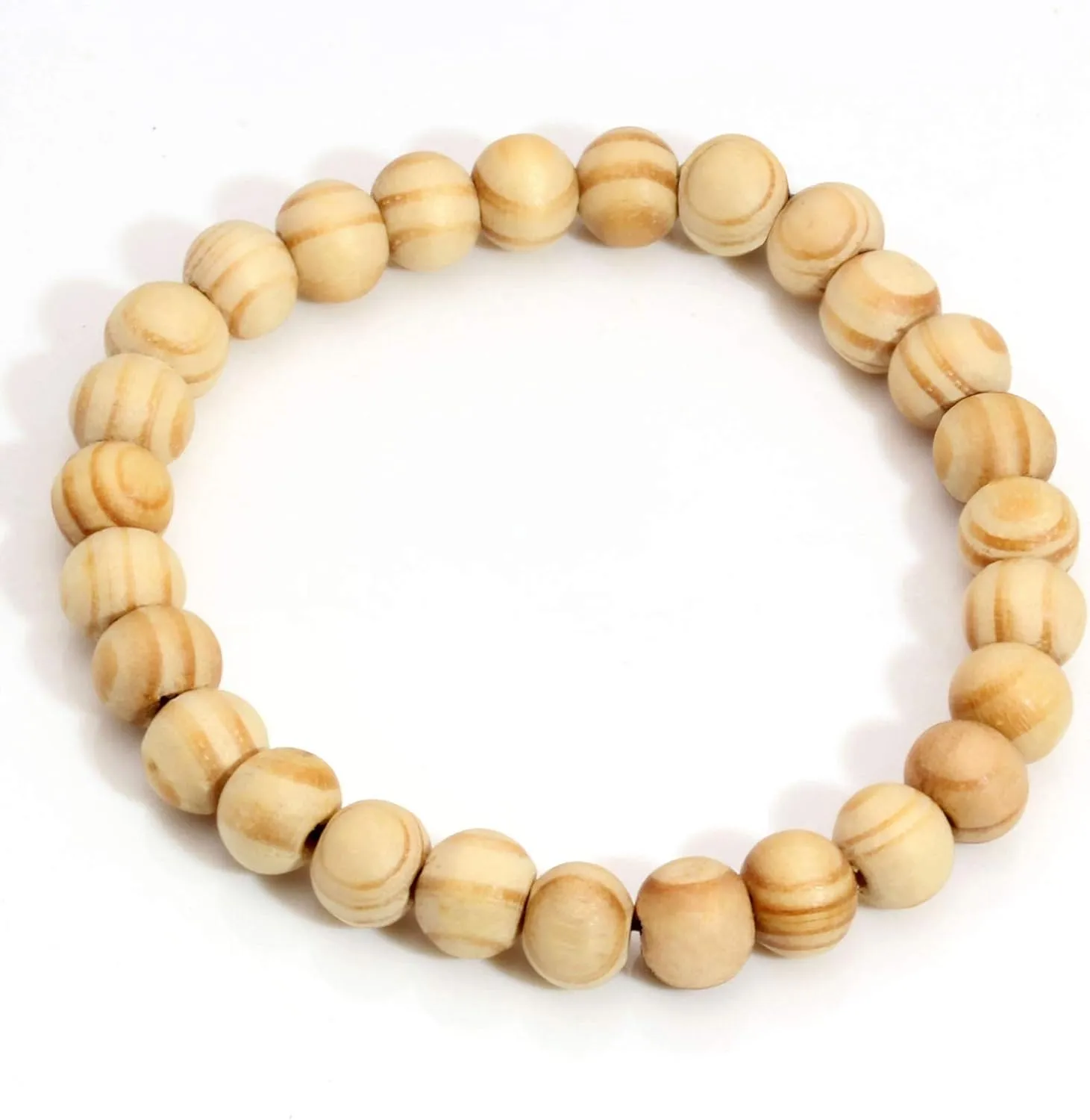 MILAKOO Wooden Bracelet for Women Men Mala Natural Beads for Prayer Energy Healing Cuff Wristband