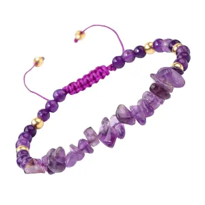 Mothers Day Gifts - Amethyst Bracelet for Women Healing Protection Natural Stone Gemstone Bracelet Purple Gifts for Women Teens Girls, Valentine's Day Birthday Christmas Gifts