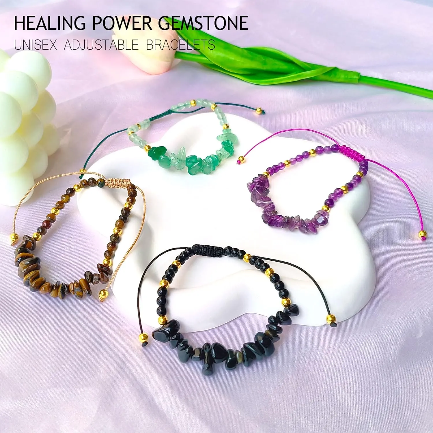Mothers Day Gifts - Amethyst Bracelet for Women Healing Protection Natural Stone Gemstone Bracelet Purple Gifts for Women Teens Girls, Valentine's Day Birthday Christmas Gifts