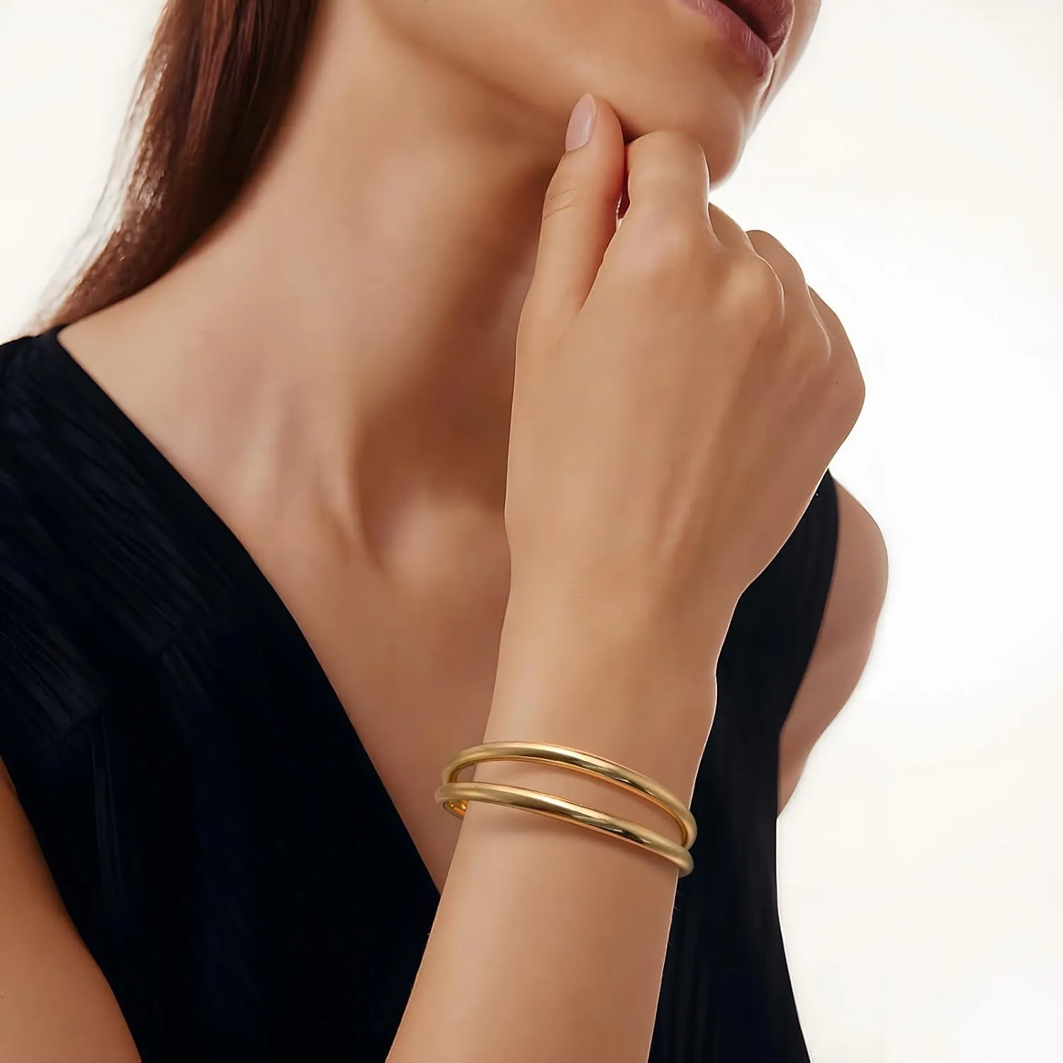 MUYAN Gold Vintage Statement Open Cuff Bracelets for Women Bangle Bracelet Boho Jewelry