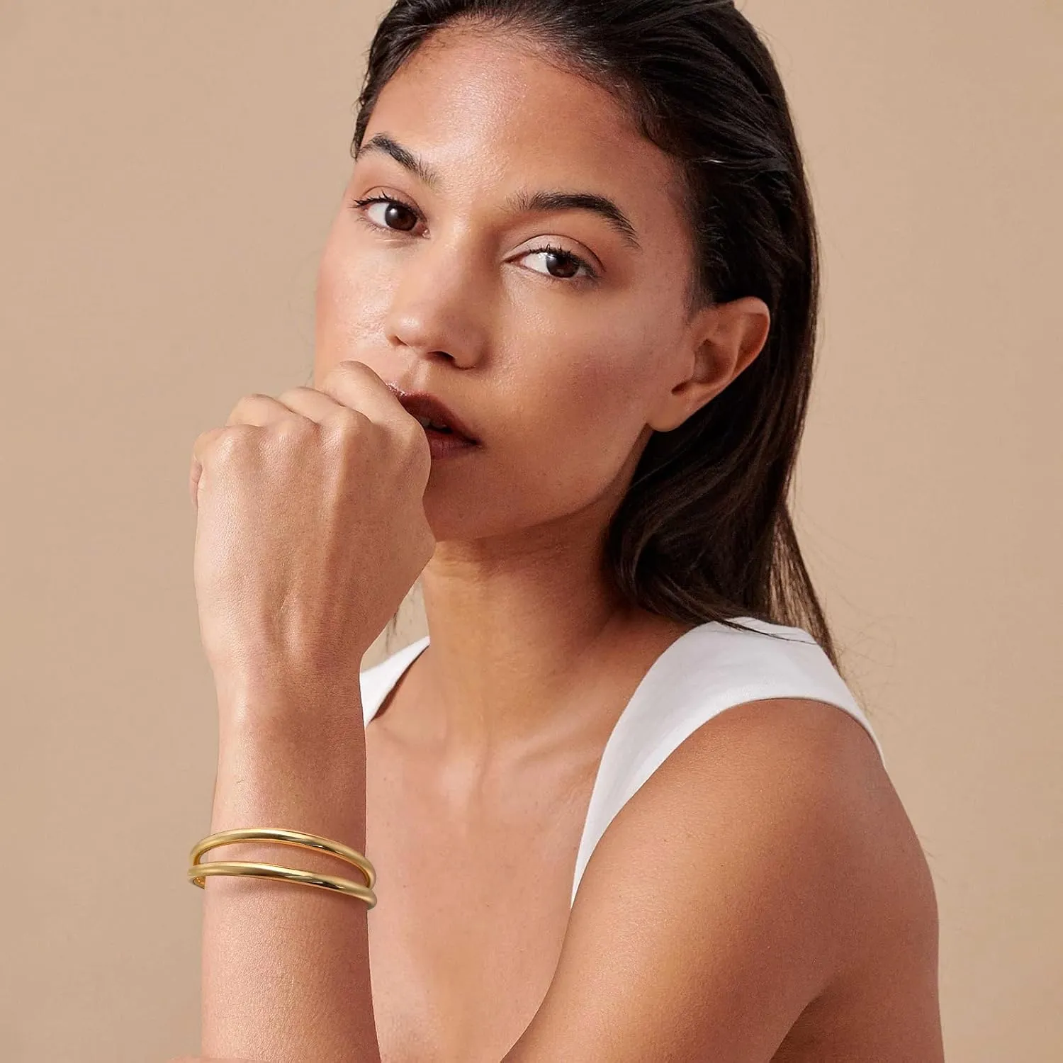 MUYAN Gold Vintage Statement Open Cuff Bracelets for Women Bangle Bracelet Boho Jewelry