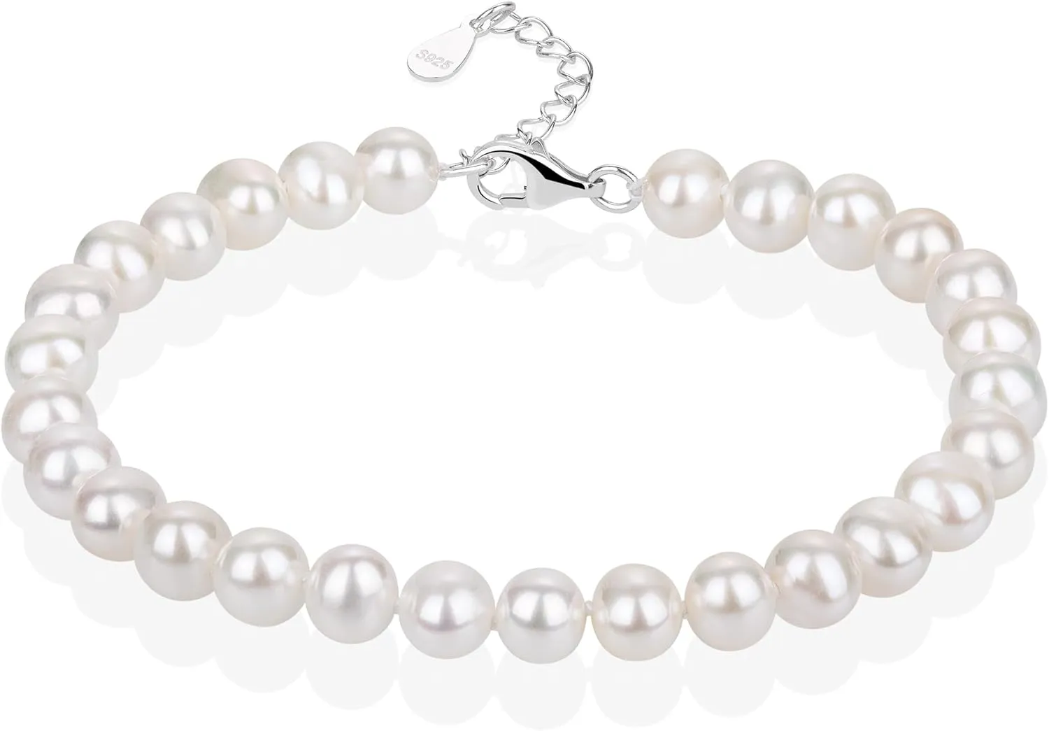 Natural Pearl Bracelets for Women 925 Sterling Silver Bracelets for Women Handmade Jewelry for Women AAAA Quality Real White Freshwater Pearl from The Pearls Source