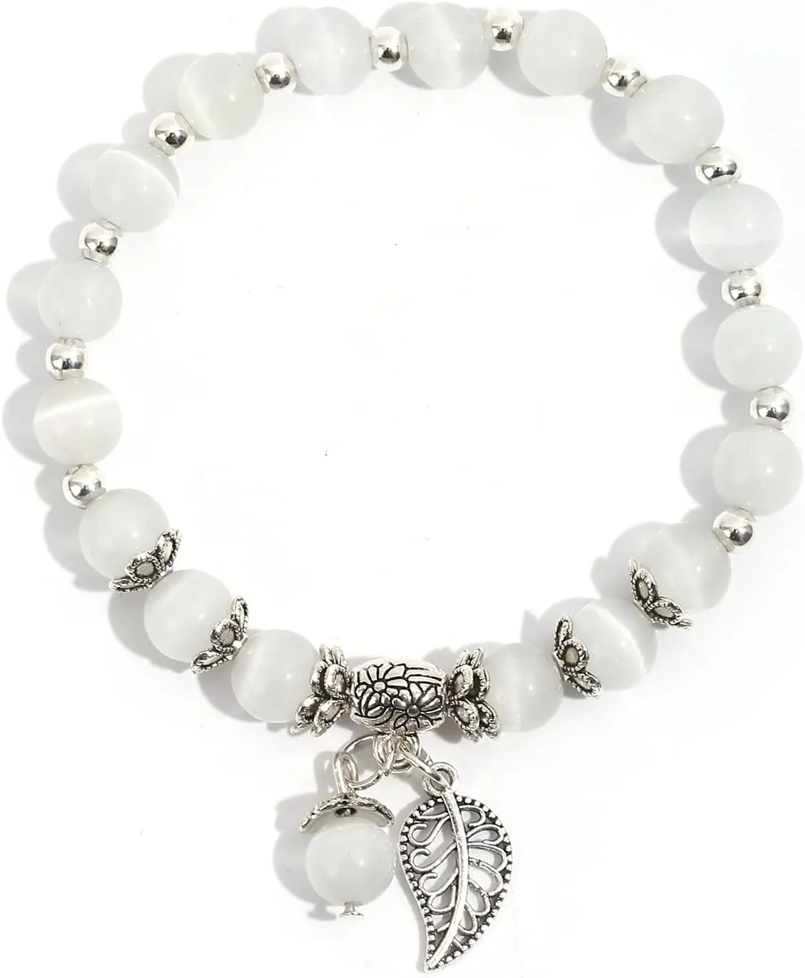 Natural Stretch Gemstone Bracelet Healing Stone Beaded Bracelets for Women Men Gifts (Unisex)