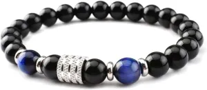 Natural Tiger Eye Beads bracelets Black Obsidian Natural stone bracelet, health energy bracelet,healing bracelets, gift for men and women Bring Luck And Prosperity