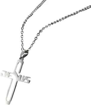 New 2025 Arrival Jesus Cross Hollow Pendant Necklaces For Women Men Christian Chocker Stainless Steel With For You Accessories Trendy Creative Gift