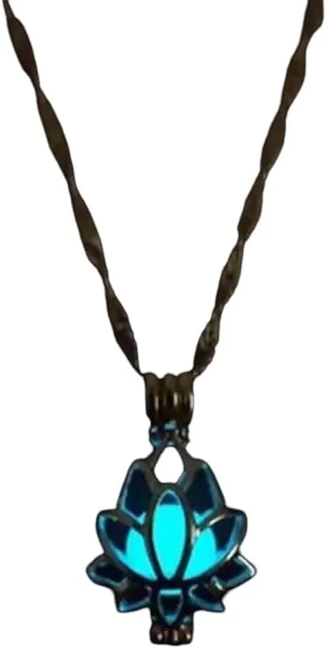 New 2025 Unisex Luminous Pendant Necklaces For Women Glow In The Dark Simple Flower Buddhism Glowing Necklace Fashion Jewelry Accessories With You Trendy Creative Gift For Women And Men