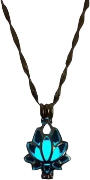 New 2025 Unisex Luminous Pendant Necklaces For Women Glow In The Dark Simple Flower Buddhism Glowing Necklace Fashion Jewelry Accessories With You Trendy Creative Gift For Women And Men