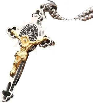 New 2025 Unisex Men's Stainless Steel Religious Jesus Pendant Necklace Fashion Vintage Cross Necklaces Amulet Jewelry Gifts Decoration Luxury With You Accessories Trendy Best For Gift Women And Men