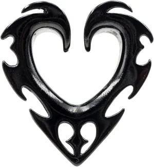 New 2026 Arrive Unisex 1Pc Copper Alloy Casting Heart Love Saddle Ear Tunnels Plugs Expander Stretcher Gauges Earrings Piercing Body Jewelry Fashion Accessories Creative For Women And Men Men