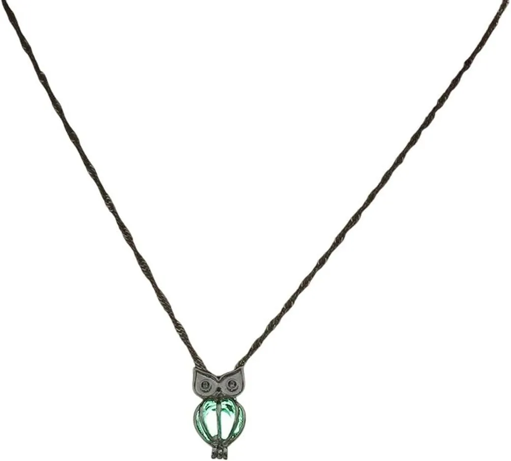 New 2026 Unisex 8 Styles Glow In The Dark Necklaces For Women Mermaid Key Owl Dragon Pineapple Luminous Beads Cage Pendant Fashion Jewelry Trendy Accessories Creative Gift For Women And Men